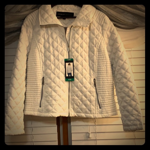 Andrew Marc Jackets & Blazers - White Spring motorcycle jacket size Xl